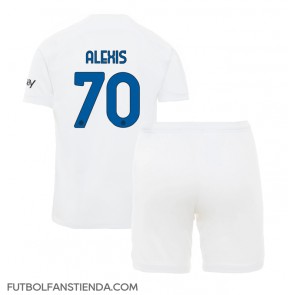 Inter Milan Alexis Sanchez #70 Segunda Equipación Niños 2023-24 Manga Corta (+ Pantalones cortos)